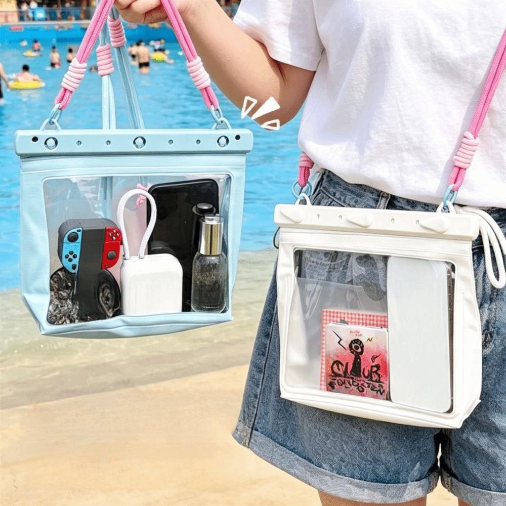 Large Capacity Waterproof Phone Bag Adjustable Strap Clear Swim Phone Cover Drifting