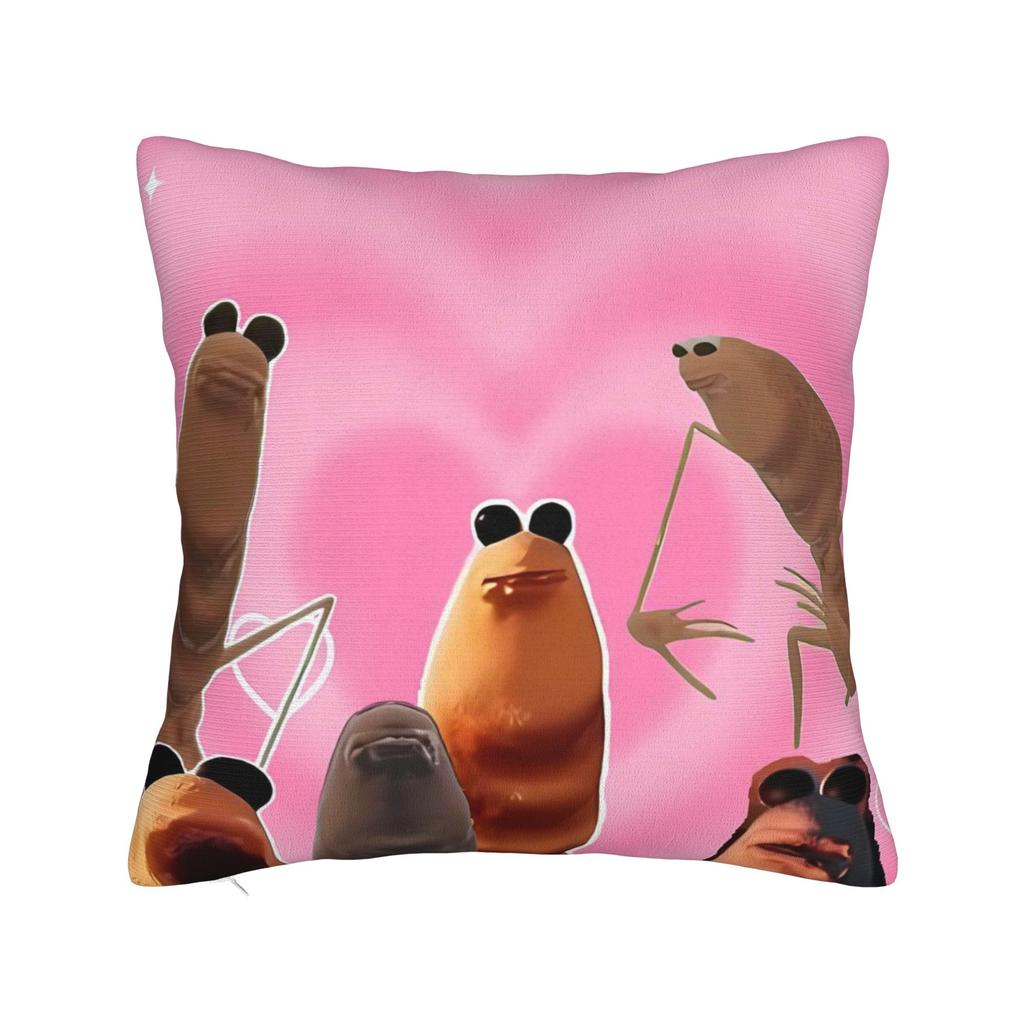 Cartoon Marcus The Worm Pillow Cover Novelty Pillow Case For Couch Sofa Bedroom Comfy Cushion Cover Birthday Gift
