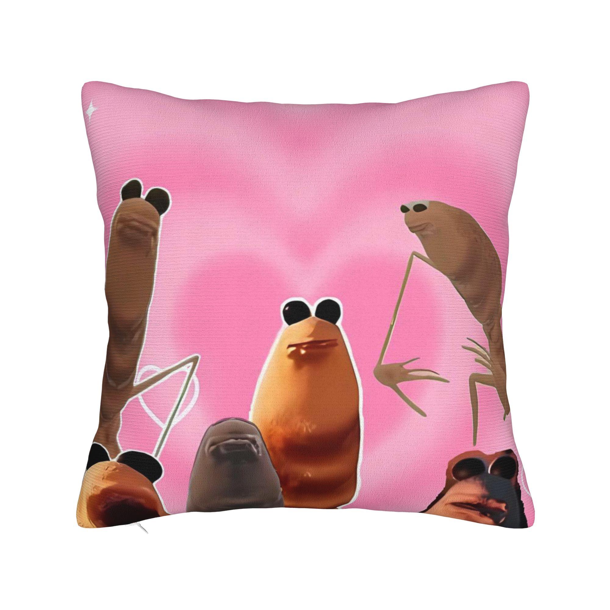 

3 Marcus The Worm Howl at Moon Pillow Case Custom Pillow Cover Kawaii Pillowcases For Living Room Bed Chair 20x20Inch