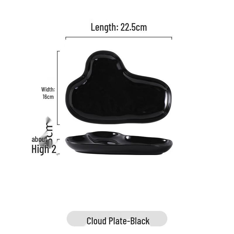 Zhishi Hand-Pinched Nordic Underglaze Ceramic Plate