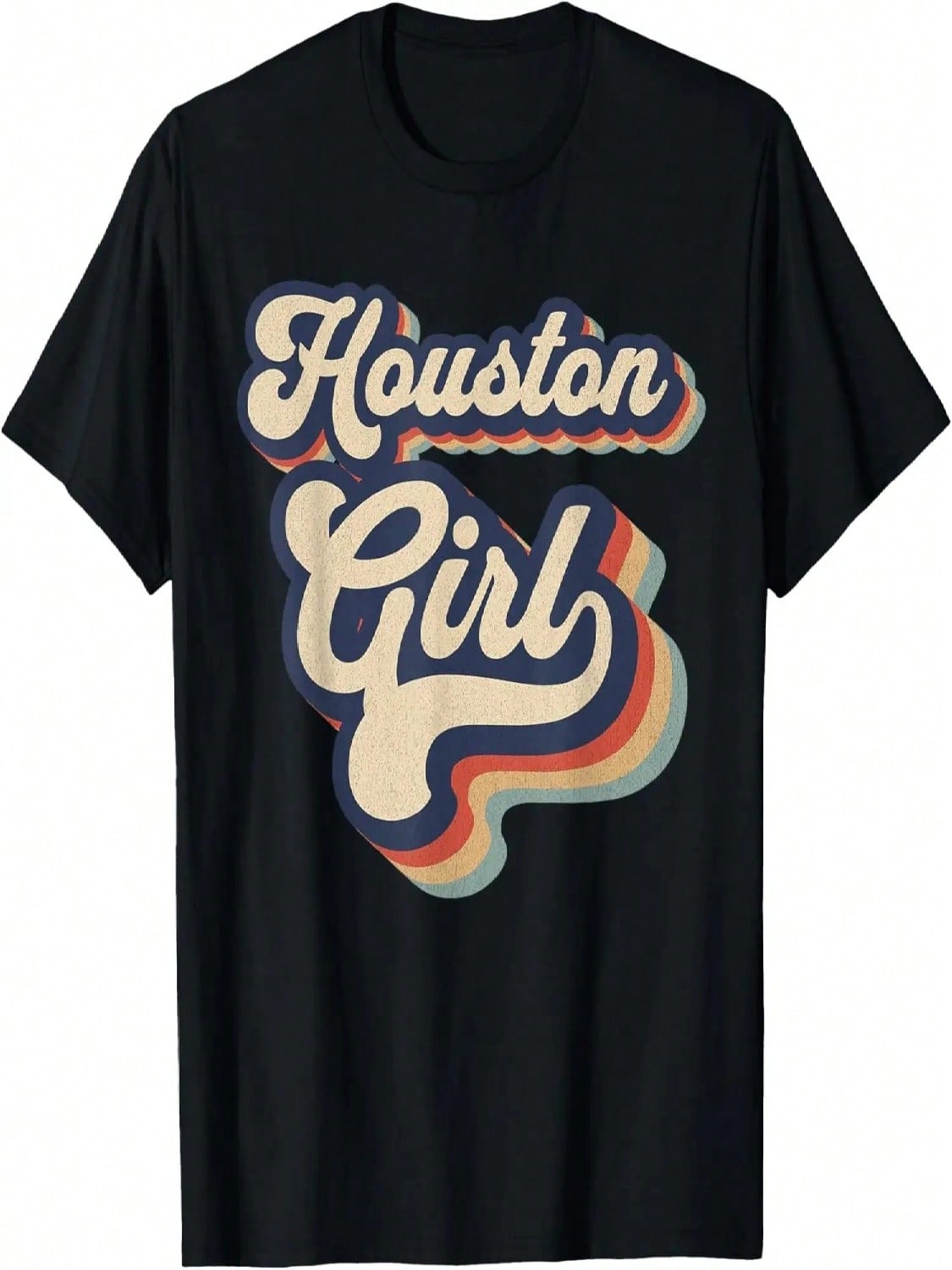 Vintage Design For Girls From Houston Texas T-Shirt S разноцветный