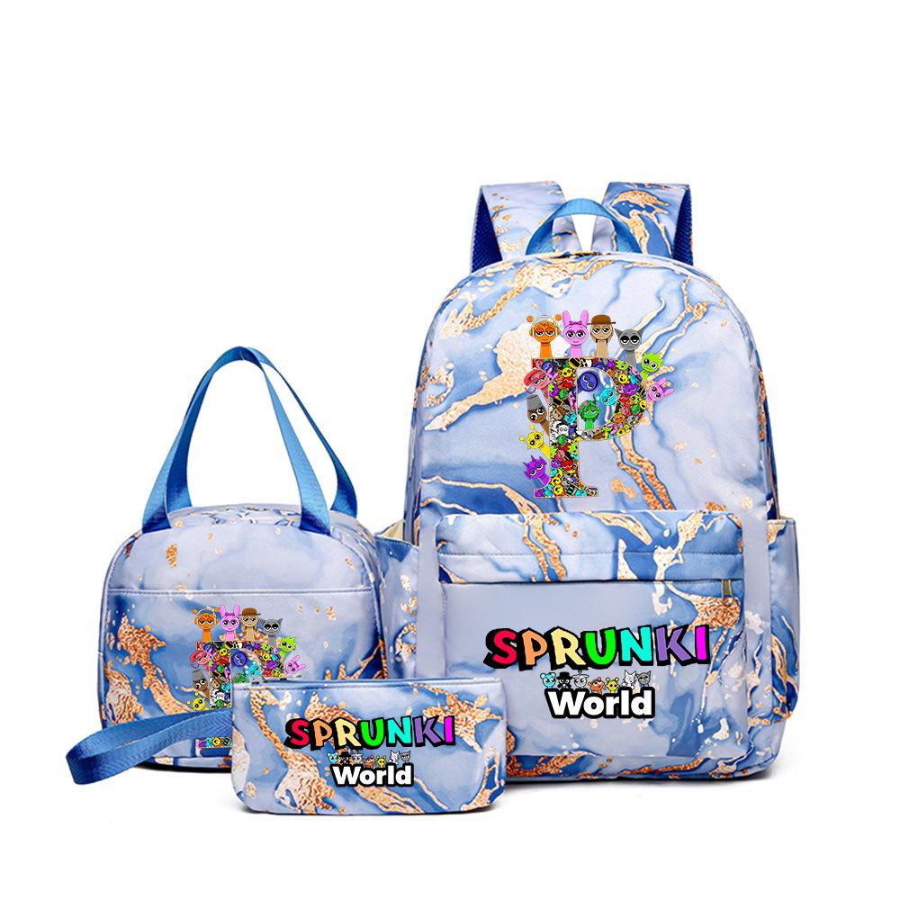 

Rhythm Box Sprunki Game Anime Backpack Student School Bag Computer Bag as the picture