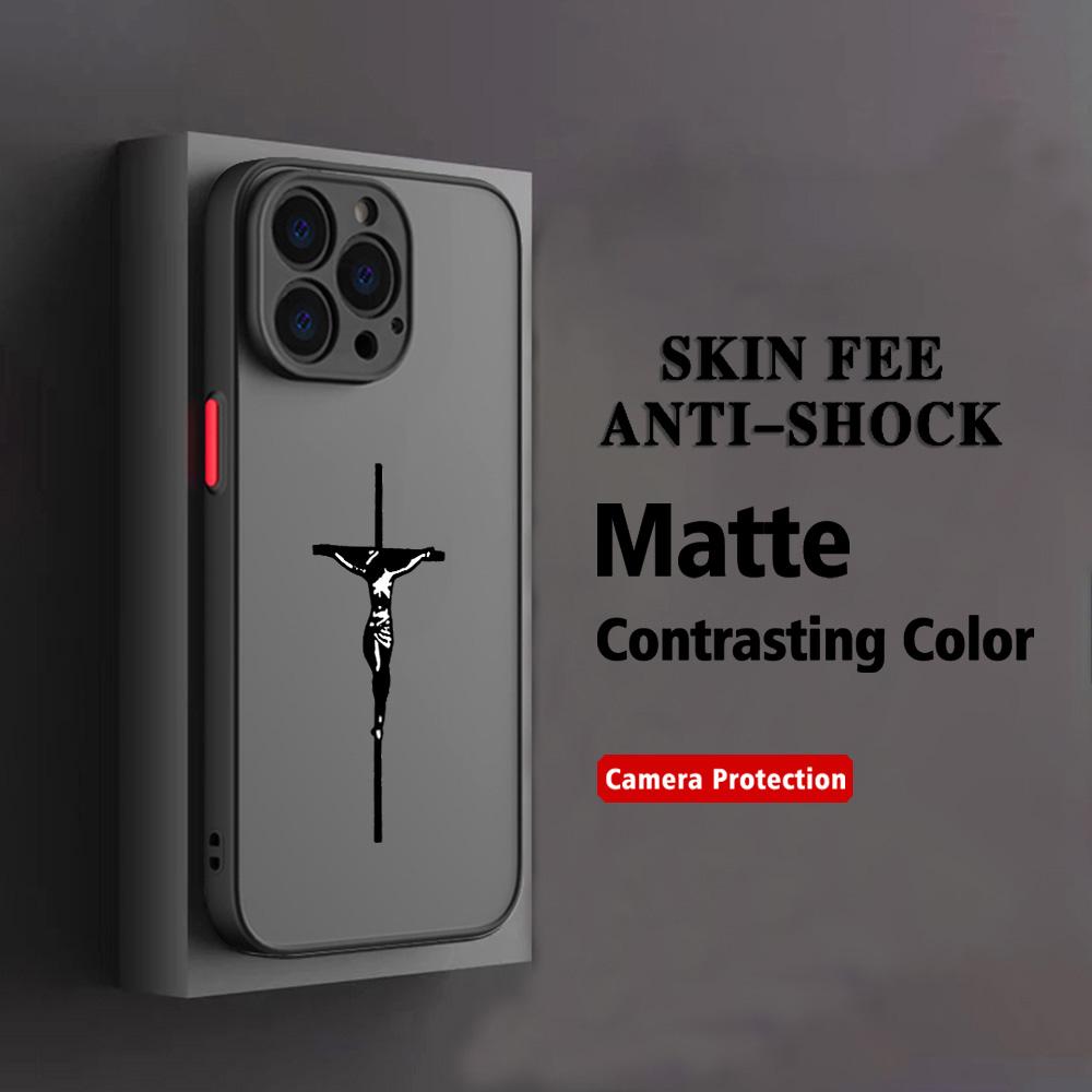 

HOT Jesus Cross Painted Anti-Shock Phone Case For Samsung Galaxy A17 A07 A06 A56 A36 A26 A55 A14 A54 A05S A40E A25 A24 4G 5G Samsung A25 5G