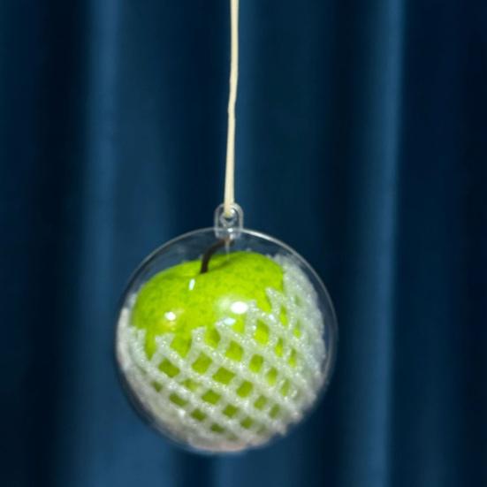 Christmas Fruit Pendant Red Fruit Car Rear View Mirror Charm Fruit Shaped Hanging Ornaments for Xmas Tree Auto Accessory