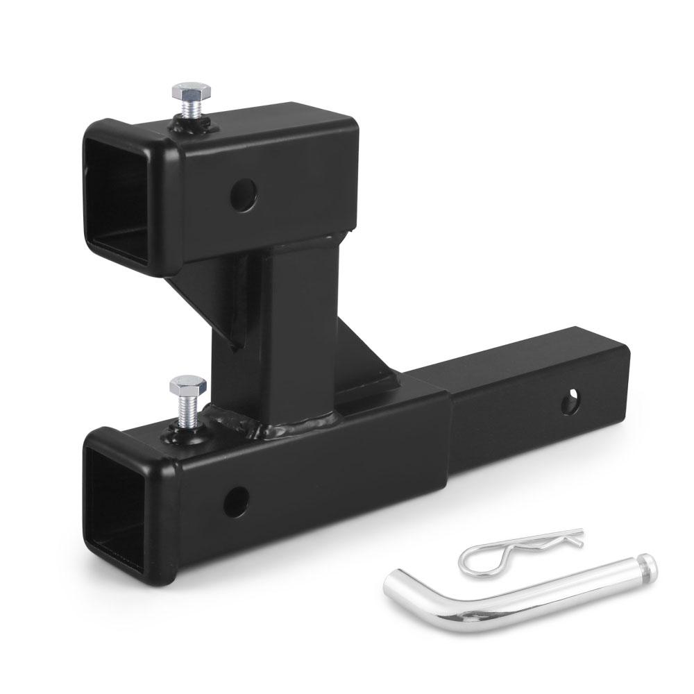 Doppelkupplungsempfänger, 2-Zoll-Anhängerkupplungsverlängerung, Riser-Anhängerkupplungsadapter, 9,84 Zoll, maximale Länge 3000 kg GTW