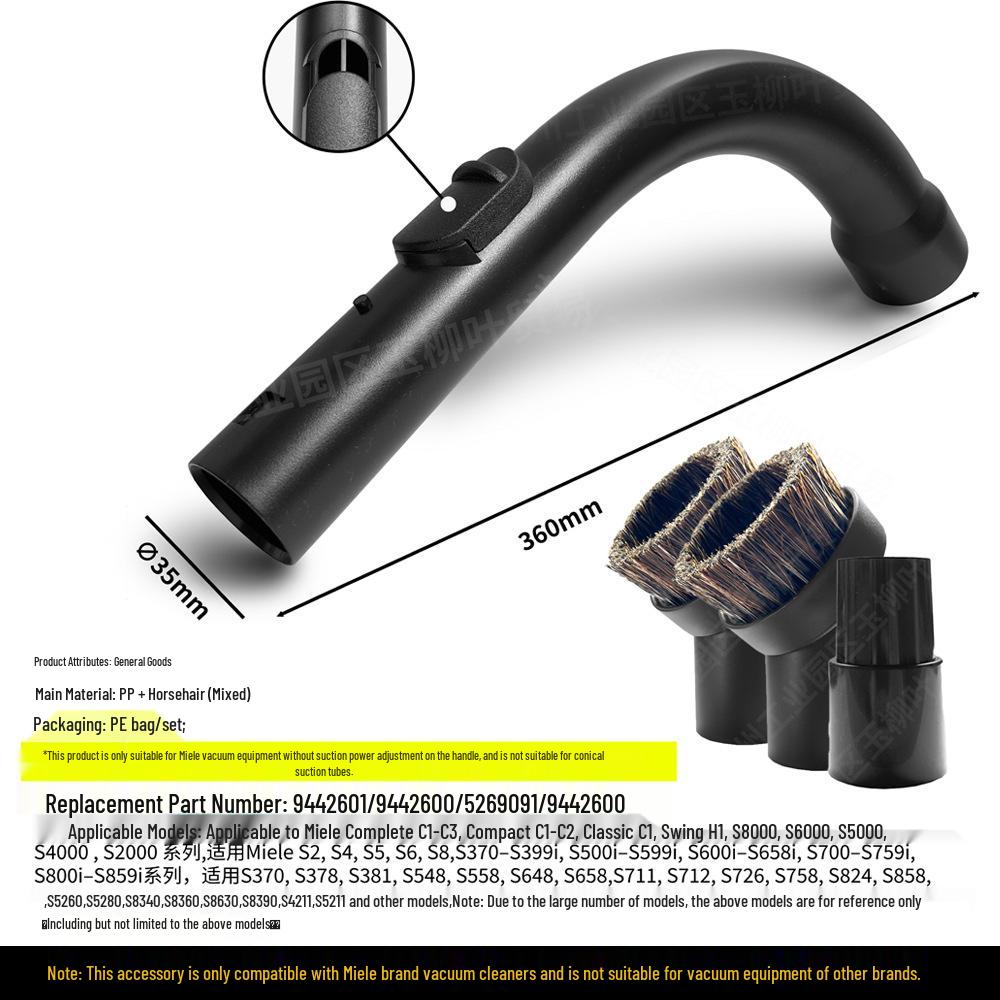 Bocchetta Spazzola Pavimenti Compatibile Miele per Modelli S1/S2/S4/S5/S6/S8