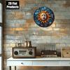 Iron Sheet Art Abstract Sun Moon Round Wall Decor 8x8 Inches 2D Flat Metal Painting Home