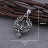 Mens Stainless Steel Animal Phoenix Totem Necklace Hip Hop Rock Biker Vintage Pendant Necklace Fashion Charm Jewelry
