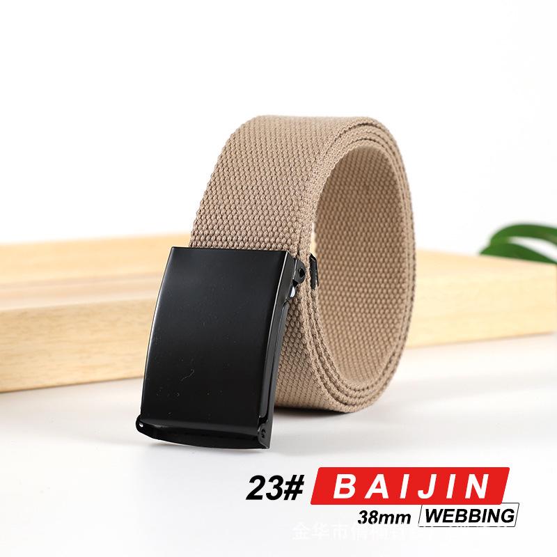 Canvas & Leather Multi-Color Casual Waist Belt - Stylish, Easy-to-Match Accessory for Students