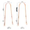 Copper & Stainless Steel Double-Sided Tongue Scraper - Single Handle Tongue Coating Cleaner for Fresh Breath