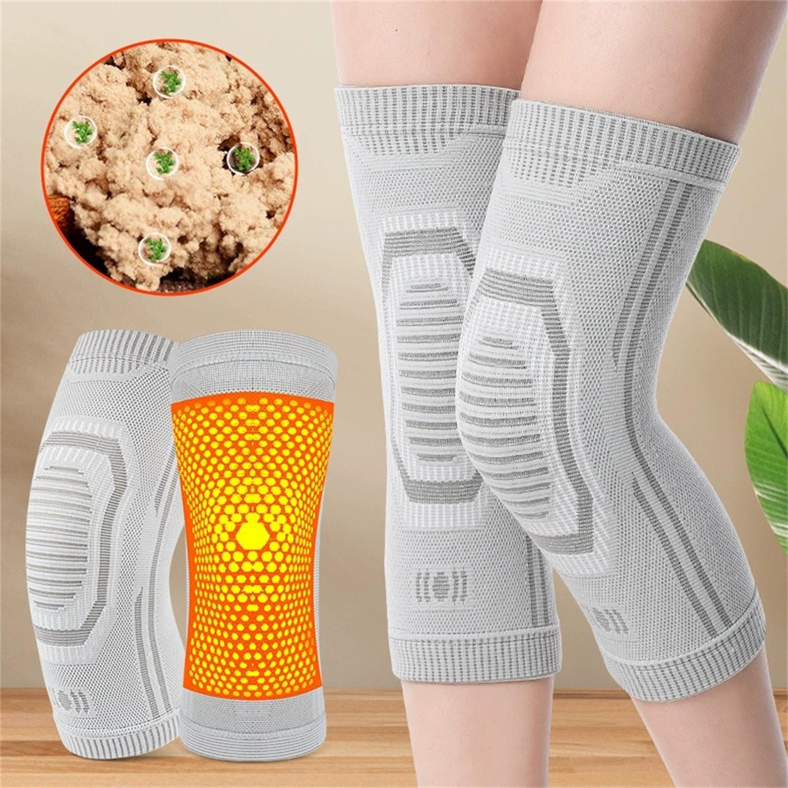 

1Pcs Graphene Self Heating Wormwood Kneepads Knee Brace Warm for Arthritis Joint Pain Relief Injury Recovery Massager Leg Warmer S