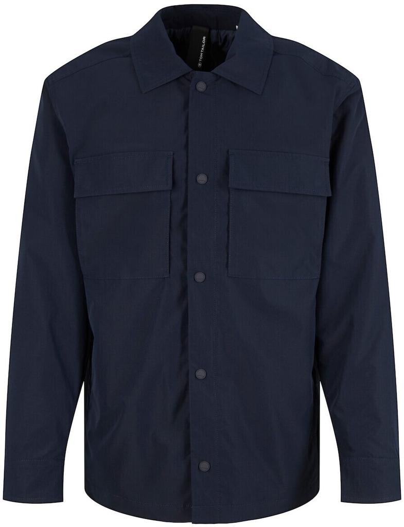 Mid-season Jacket Tom Tailor Shirt Jacket With Patch Pockets (1034868) Sky Captain Blue