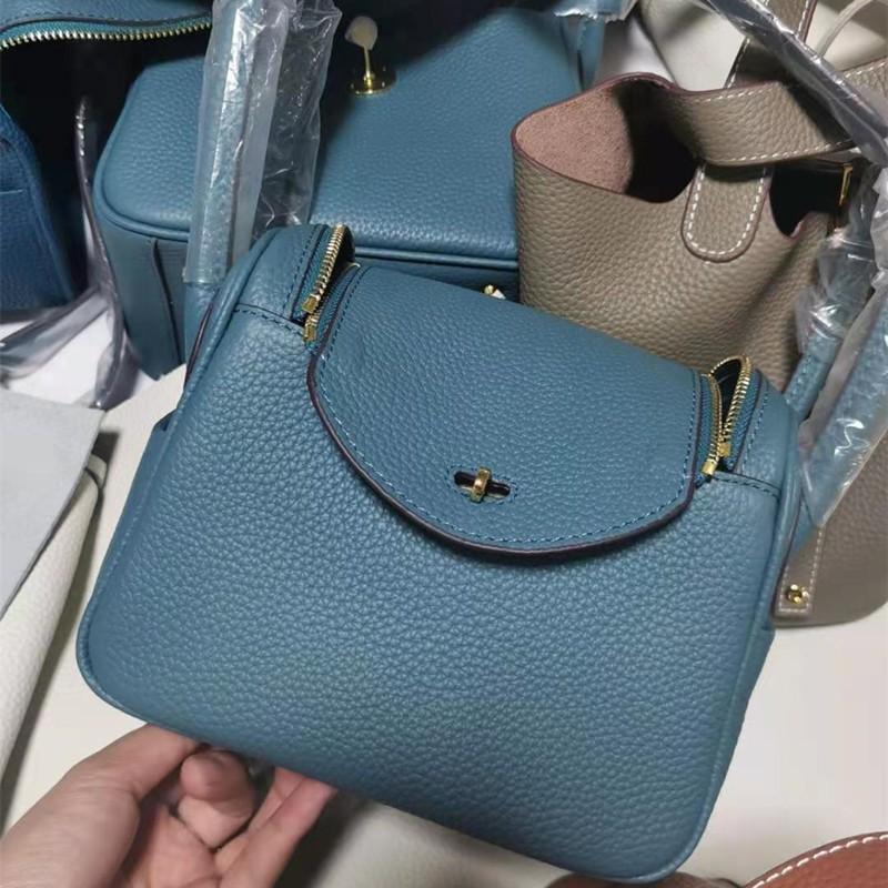 Crossbody-Tasche Mini Lindy Tasche Mini Arzttasche 2024 Rindsleder Damen-Tasche tragbar Schulter Medizinertasche