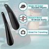 1Pair Portable Plastic Shoe Horns Shoe Lifter Smooth Shoehorn With Hanging Hole For Elderly Children Easy Shoe Wearing Helper