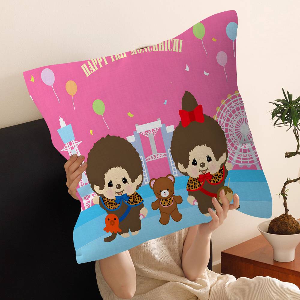 Anime M-Monchhichi pillow cover sofa cushion cover home room decoration children gift