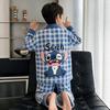 Boys Cotton Pajama Set Long Sleeve Thin Sleepwear Cartoon Print Hoodie Style Home Wear Kids 8