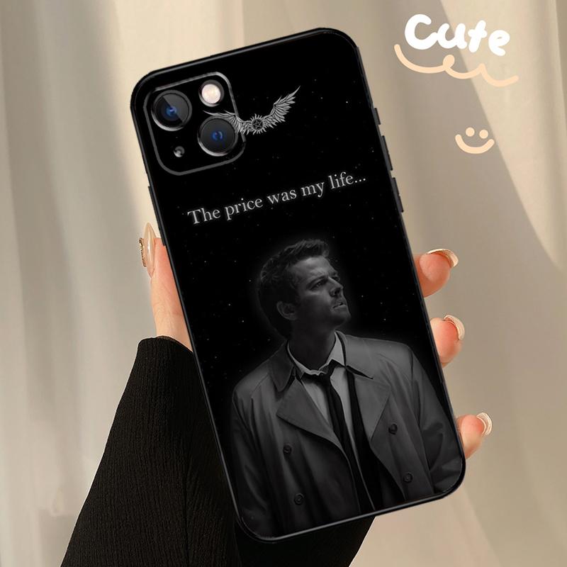 Supernatural Castiel Angel Case For iPhone 13 12 11 14 15 16 Pro Max XR XS X Plus  12 13 Mini Bumper Cover Capa