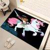 1pc Nella the Princess Knight Print Area Rug - Soft, Washable Non-Slip Indoor Mat, Living Room, Home Office Decorative Rug,Office Decorative