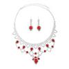Exquisite Full Diamond Bridal Necklace & Earrings Set - High-Grade Wedding Accessories