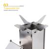Outdoor Convenient Stove Foldable Portable Stainless Steel Wood Burning Stove for Camping Picnic