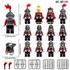 MOC Medieval Red Dragon Knight Legion Soldier Minifigures Building Block Toys