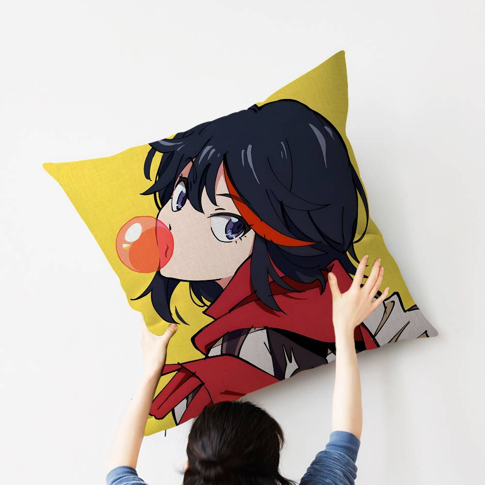 1pc Cool Anime K-KILL La KILL Vintage Cushion Cover Inches Farmhouse Decor Home Throw Pillow Covers for Couch Decorations