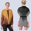 Retro Tassels Shawls Versatile Women Shawls Trendy Knitted Shawls  for Women