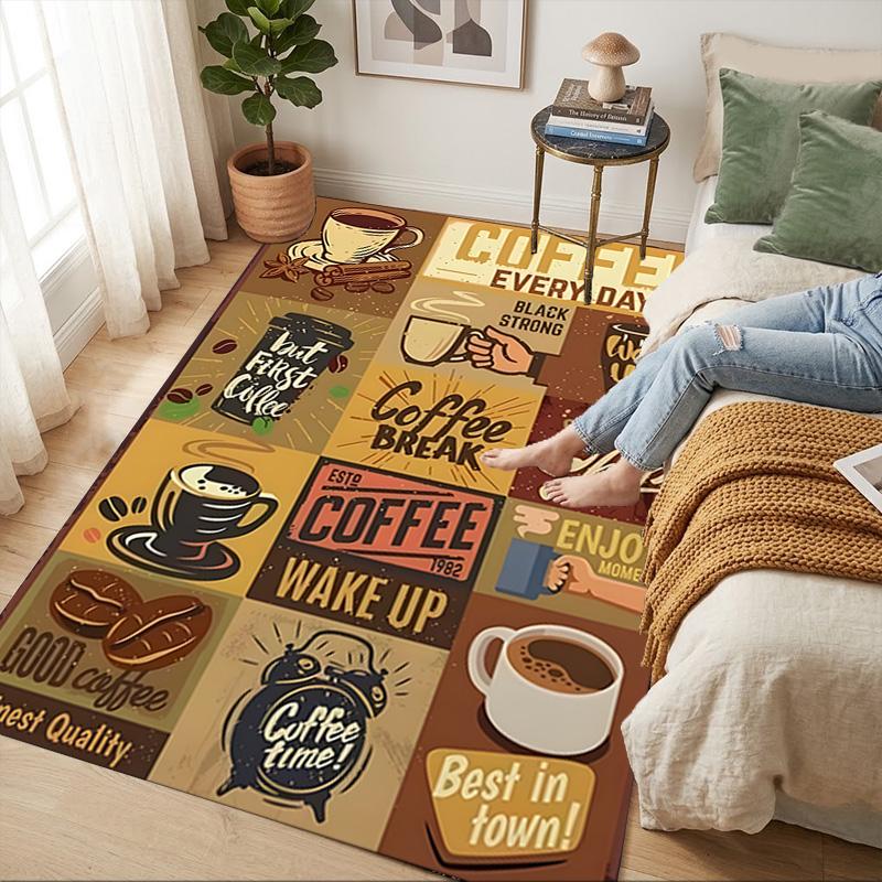 Coffee Break Living Room Nonslip Area Rug Soft Carpet For Bedroom Game Playroom Sofa Office Home Decor Doormat Christmas Gift C9261227