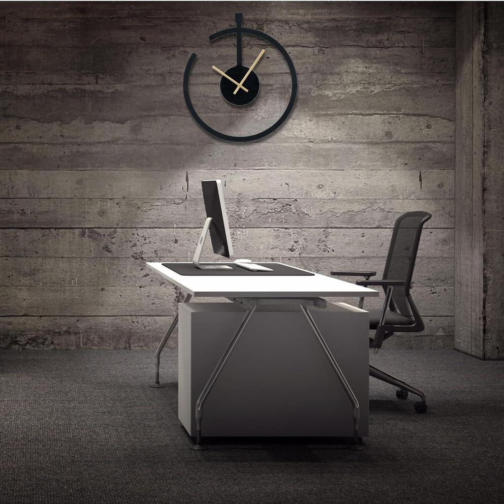 Kovové nástěnné hodiny pro domov, kancelář, obývací pokoj, ložnici, dětský pokoj a kuchyň Velká velikost Stylové Nejnovější domácí dekorace | (Baterie je součástí dodávky)