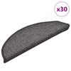 Stair Mats 30 Pcs. Dark Grey 56X17X3 Cm