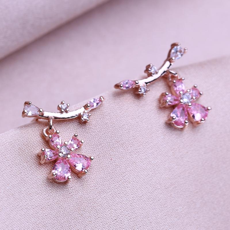 KNIKOO Flower Earrings For Women Fashion Pearl Earrings Jewerly For Wedding Bride Party Earrings Gifts