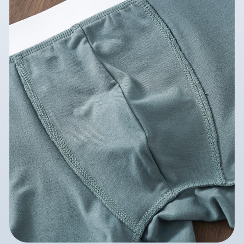 New Men's Underwear, Cotton Boxer Shorts, Mid-waist Solid Color Men's Underwear, Men's Boxer Shorts