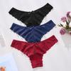PX845 3 Colors Sexy Lace Underwear for Women Traceless Low-waist Thong Comfortable and Breathable Crotch T-pants