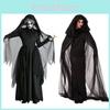 Scary Ghost Bride Costume For Women Halloween Cosplay Party Elasticity Cape Gloves Skirt S-xxl
