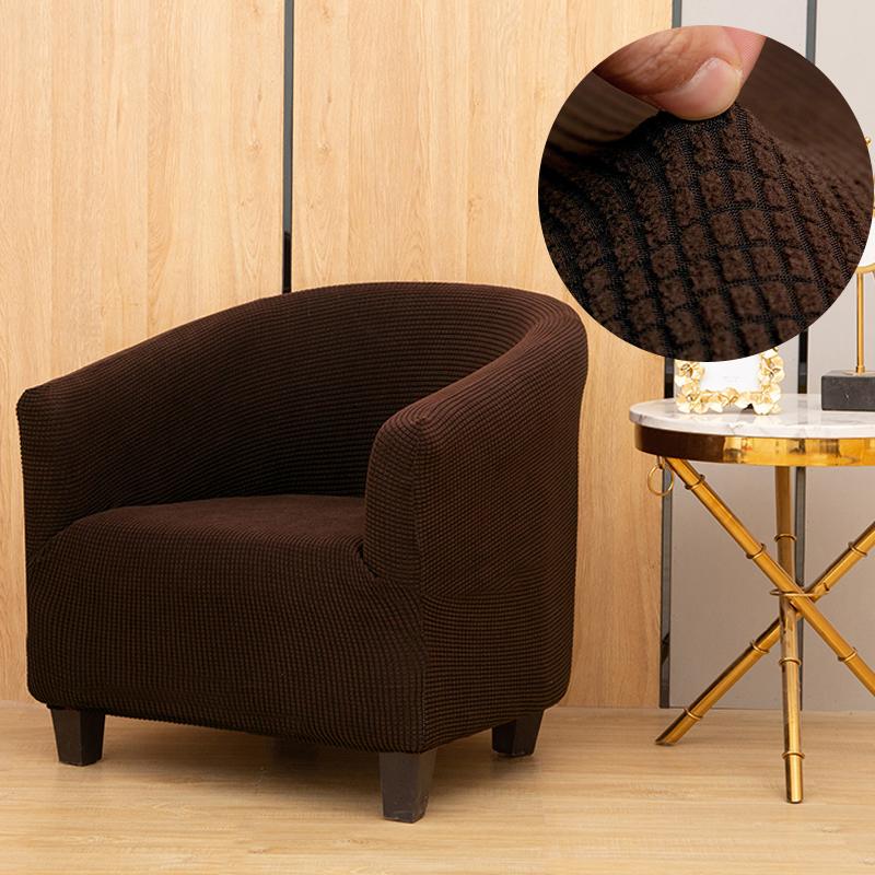 Plush Club Chair Cover Armchair Slipcover Geometric Printed Small Sofa Covers Protect for Pets Chair Decoration