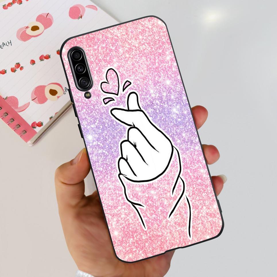 For Samsung Galaxy A90 5G Phone Case Samsung A90 SM-A908B 5G Flower Butterfly Woman Fashion Soft TPU Bumper Transparent Silicone