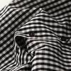 Summer women's cotton and linen plaid dress
