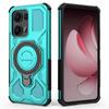 For Oppo Reno13 Pro 5G Magnetic Case Rotating Metal Kickstand PC + TPU Phone Back Cover