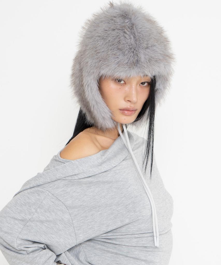 2000Akaibeuseu Bambi Fur Hat (Cool Gray)