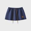 "Sweet Sports Style Mini Skirt: Elastic Waist, Air Layer Embroidery, Anti-Exposure, Versatile Sweater Material for Women."