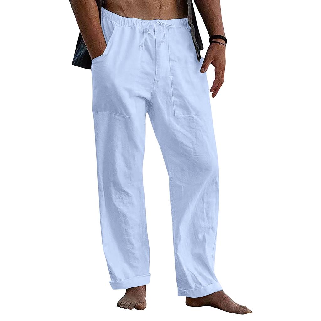 Men's Cotton Linen Trousers Men's Casual Fashionable Cotton Linen Trousers