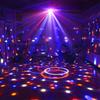 RGB Disco Ball Light USB Powered 360 Rotating Multi-Color Stage Lamp Tabletop Flashing Party Light ABS Body