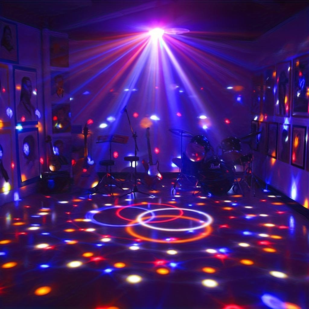 RGB Disco Ball Light USB Powered 360 Rotating Multi-Color Stage Lamp Tabletop Flashing Party Light ABS Body