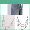 Unisex Cross Nail Decor Waist Chain With Multiple Layers For Hip Hop Fashion