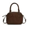 Niche Retro Bowling Bag Women's 2025 Spring New Shoulder Messenger Bag Premium Texture Coffee Handbag
