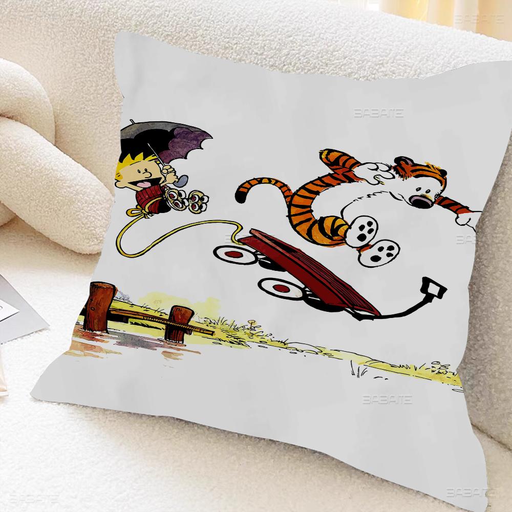 Funny Calvin-and-Hobbes Cushion Cover Decorative Pillow Sofa Home Decor Case Pillow Cases