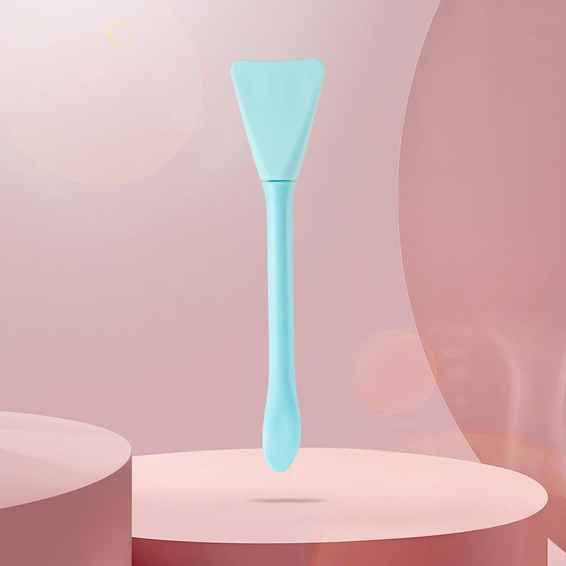 Double Head Dual-use Facial Mask Brush for Mask Stick with Scoop Apply Mud Film Facial Mask Brushes Silicone Facial Beauty Tools