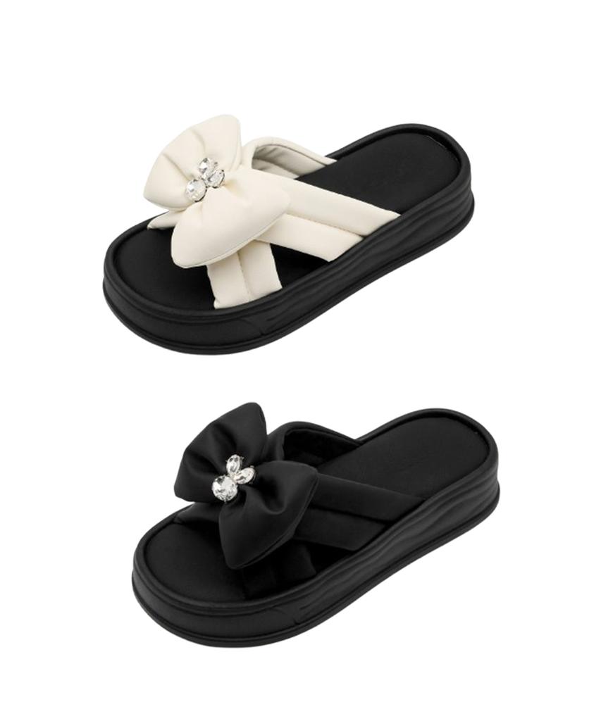 Spur Roa Big Bow Softly Platform Sandals 4Cm -Us9071 (2Color)