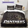 Echtes Penrith Panthers Bettwäsche Steppbett Set Bettbezug Kissenbezug Heimdekoration Geburtstagsgeschenk (1 Bettbezug + 2 Kissenbezüge, ohne Füllung)