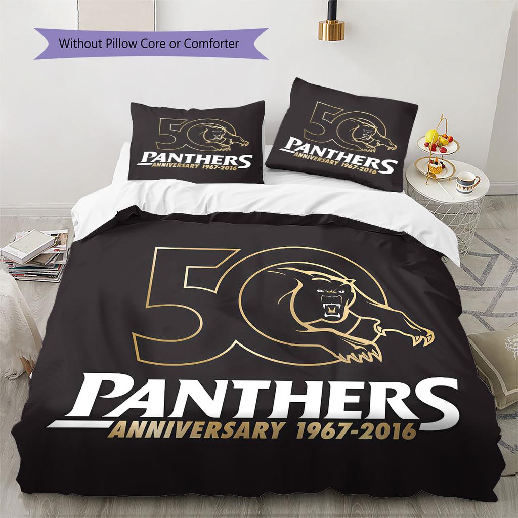 Echtes Penrith Panthers Bettwäsche Steppbett Set Bettbezug Kissenbezug Heimdekoration Geburtstagsgeschenk (1 Bettbezug + 2 Kissenbezüge, ohne Füllung)